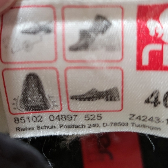 Reiker Z4243-14 Boot Lace Up Warm Fuzzy Lining Lace and Zip Size 40 - Picture 13 of 15